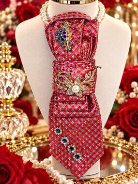Michael Kors BRILLANCE IN PINK WITH AQUA DIAMONDS Necktie Necklace